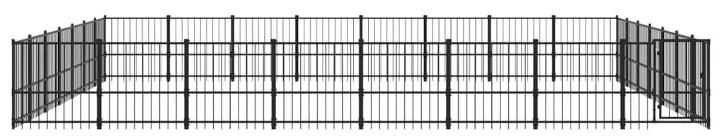 Κλουβί Σκύλου Εξωτερικού Χώρου 52,69 μ² από Ατσάλι - Μαύρο