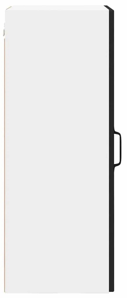 vidaXL Κρεμαστό ντουλάπι κουζίνας με ράφι Μαύρο 40 x 31 x 80 εκ.