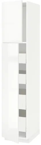 METOD/MAXIMERA ψηλό ντουλάπι με 2 πόρτες/4 συρτάρια, 40x60x200 cm 494.682.04