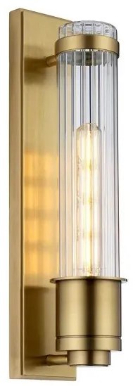 Απλίκα Φωτιστικό Μπάνιου 1xE27 IP44 Wellington Quintiesse Elstead Lighting-QN-WELLINGTON1-AB-Ορείχαλκος QN-WELLINGTON1-AB