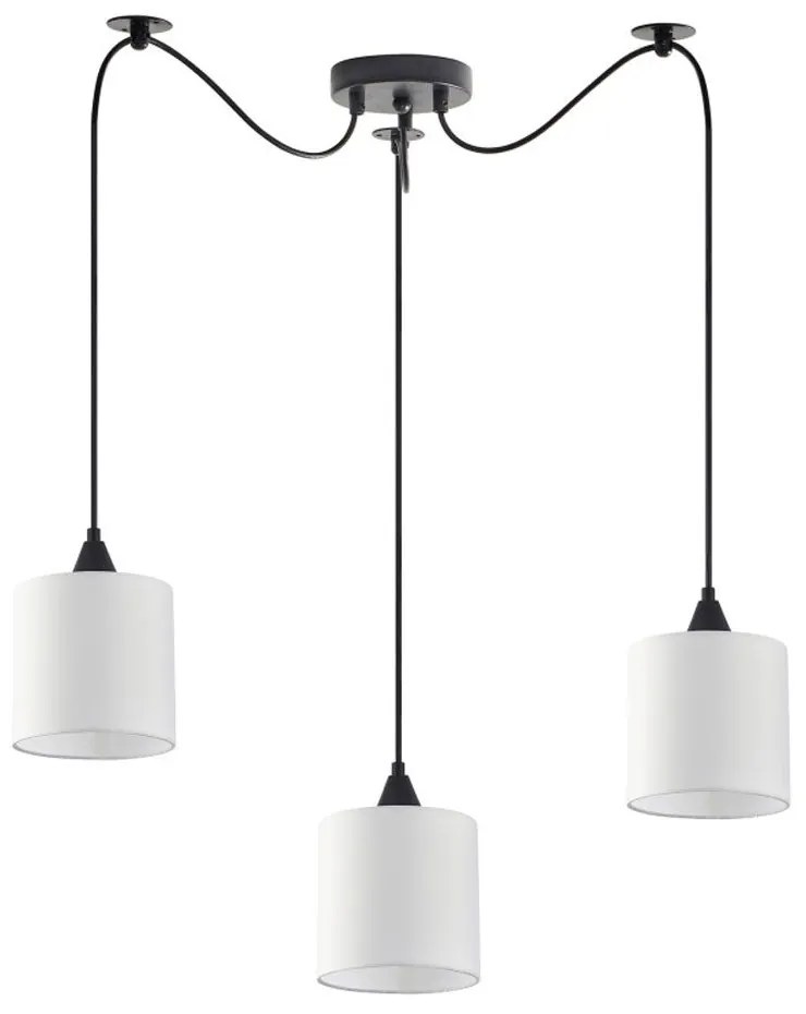 Φωτιστικό Οροφής Κρεμαστό Adept 77-9015 40x40x300 3xE27 60W White Homelighting Fabric