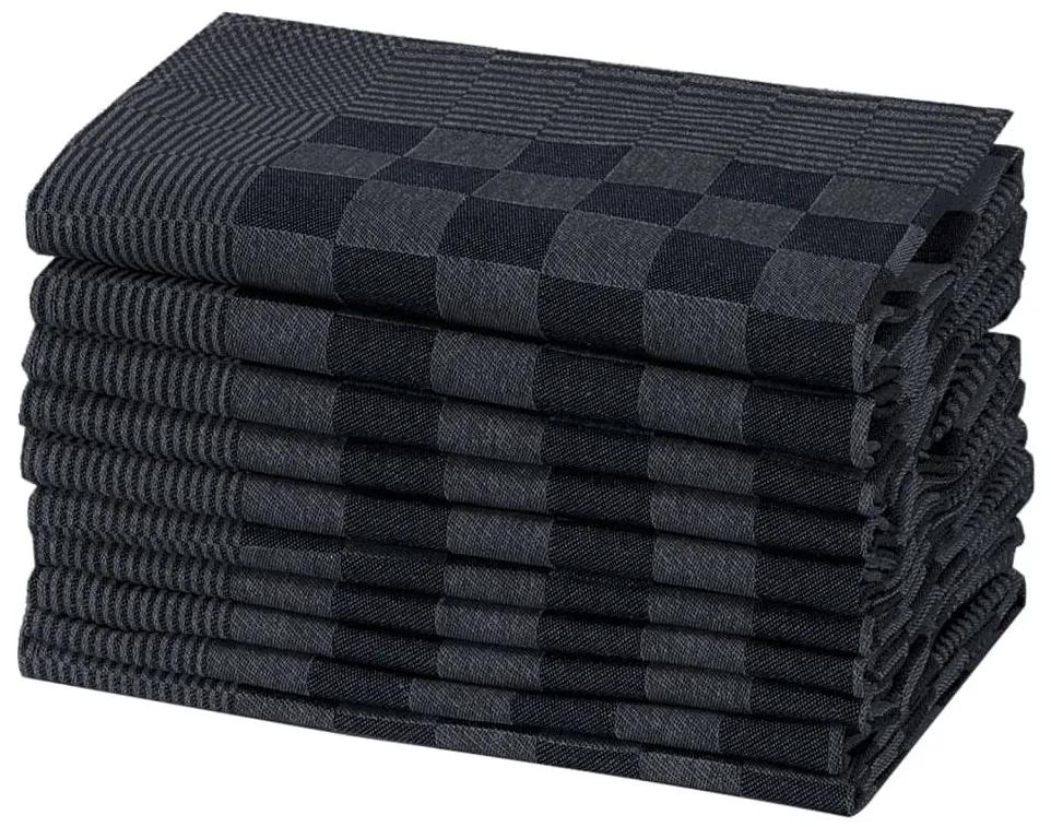 Πετσέτες Κουζίνας 50 τεμ. Μαύρο / Γκρι 50 x 70 εκ. Βαμβακερές - Πολύχρωμο