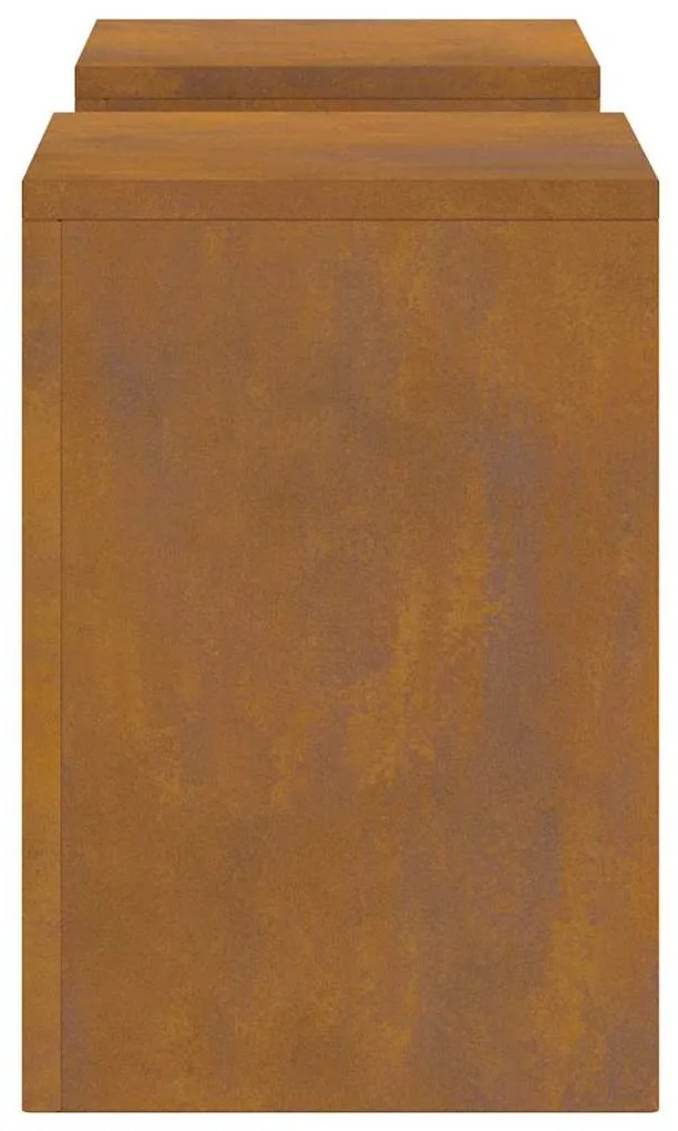 vidaXL Στήριξη φυτών 2 pcs Σκ rusty 24 x 24 x 35 εκ.