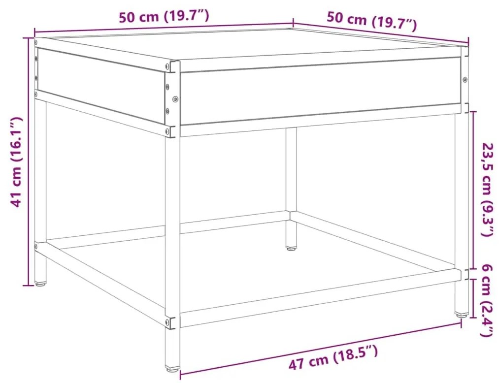 Τραπεζάκι Σαλονιού Άπειρο Φως LED Sonoma Δρυς 50x50x41 εκ. - Καφέ