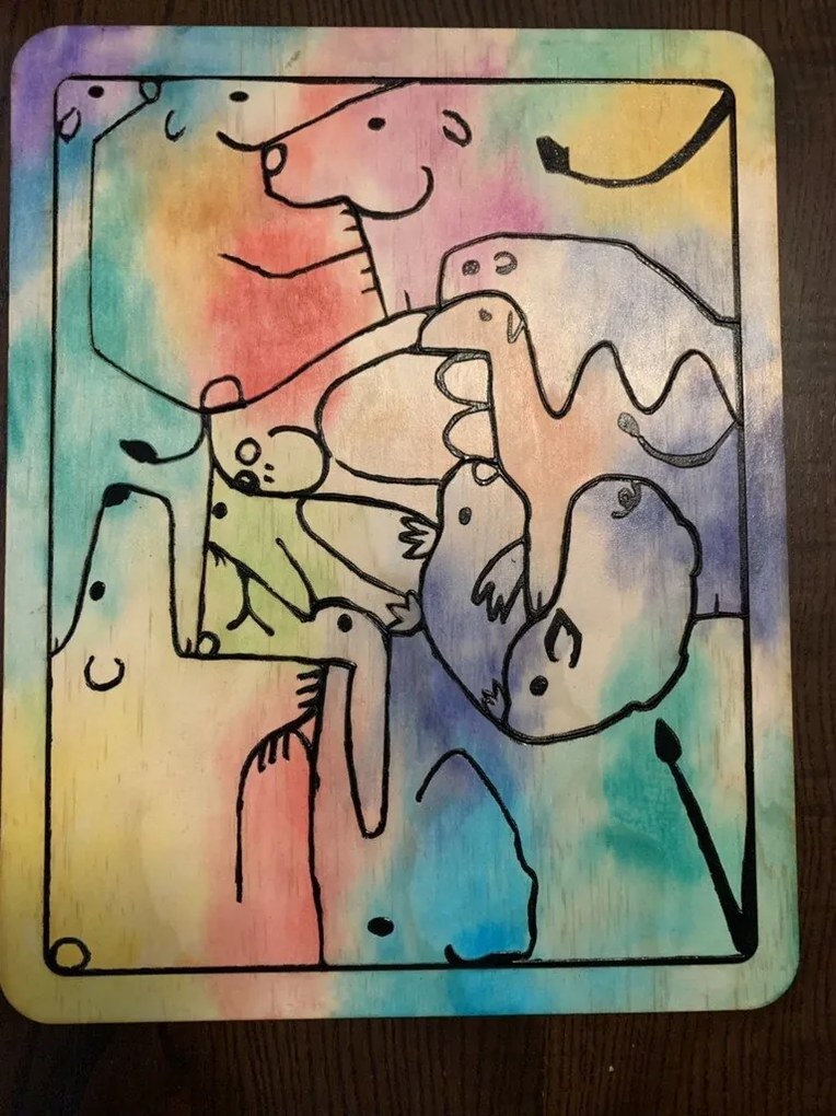 Intra απο ξύλο plywood 3mm-4mm πάχος - Ένθετα ζώα παζλ Δίασταση 30x30 cm Intraeaxys-p7ymq667