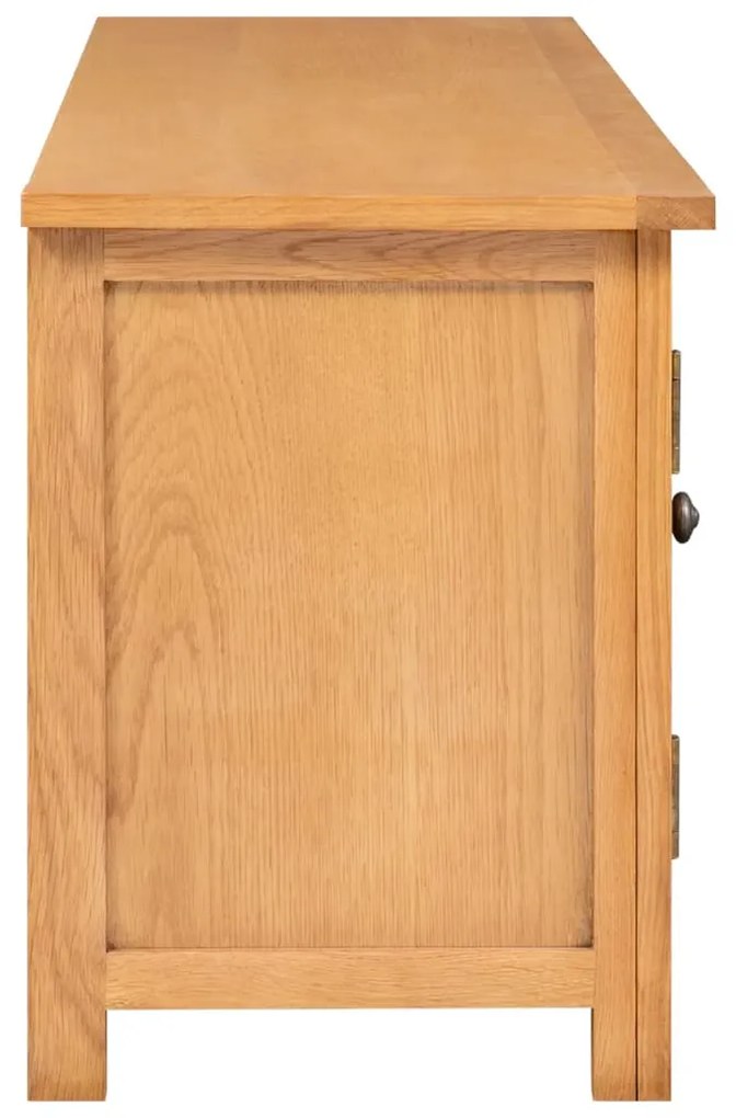 vidaXL Έπιπλο Τηλεόρασης 110 x 35 x 44 εκ. από Μασίφ Ξύλο Δρυός