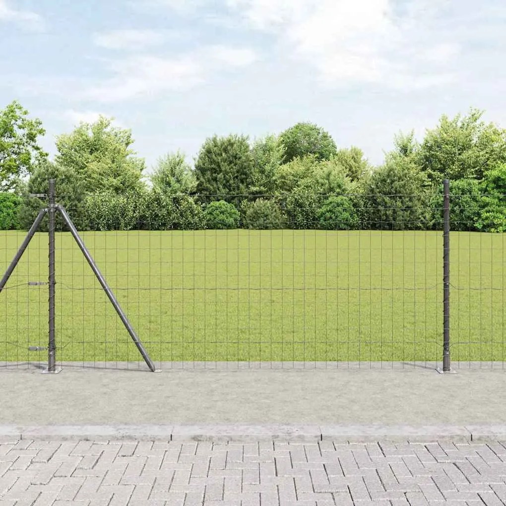 vidaXL Euro Fence με 7 Φλάντζες 1x10 μ Γαλβανισμένος Χάλυβας