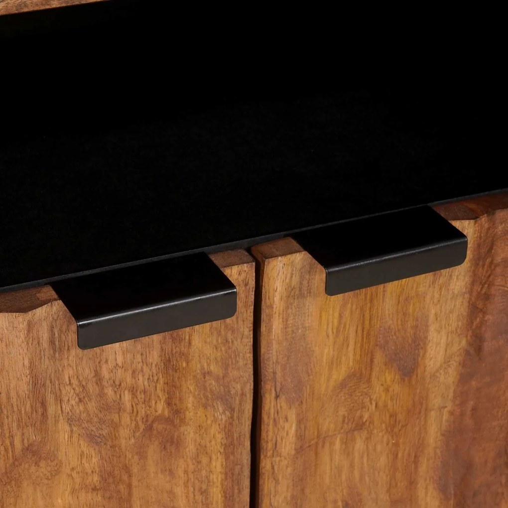 vidaXL Πλαϊνό γραφείο με πόρτα Καφέ Φινίρισμα Ακακίας 60 x 33 x 75 cm