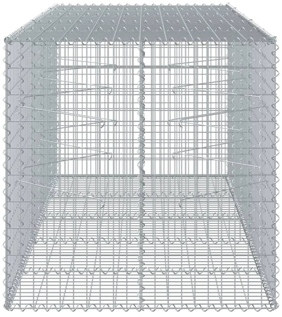 vidaXL Συρματοκιβώτιο με Κάλυμμα 250x100x100εκ από Γαλβανισμένο Χάλυβα