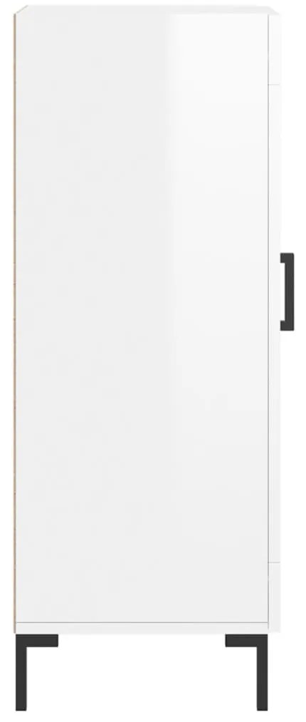 vidaXL Ντουλάπι Γυαλιστερό Λευκό 34,5x34x90 εκ. Επεξεργασμένο Ξύλο
