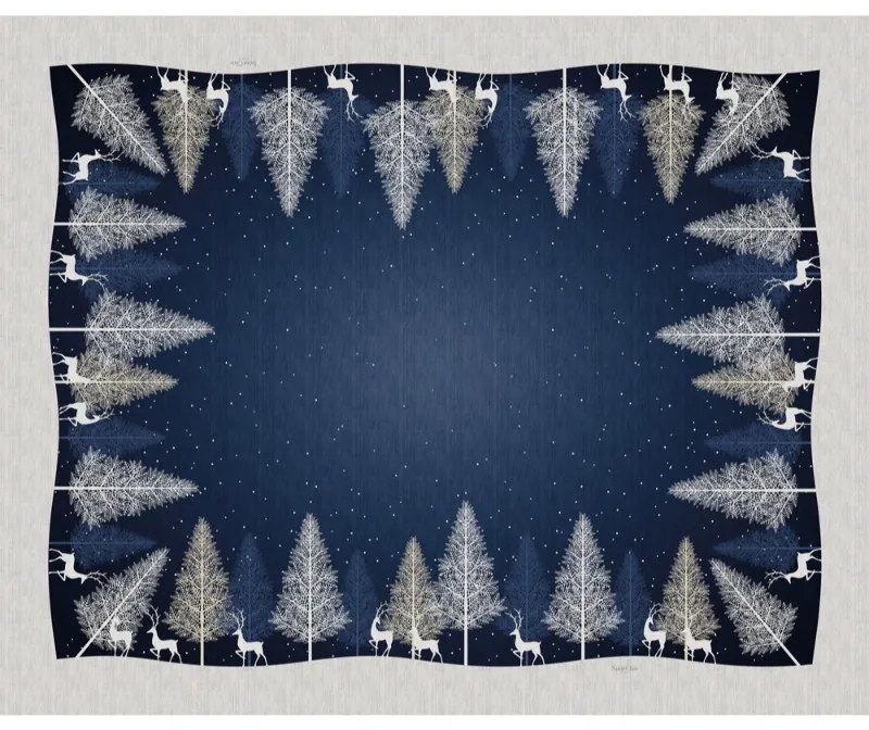 Τραπεζομάντηλο Christmas 2043 Blue 145x180 - Saint Clair