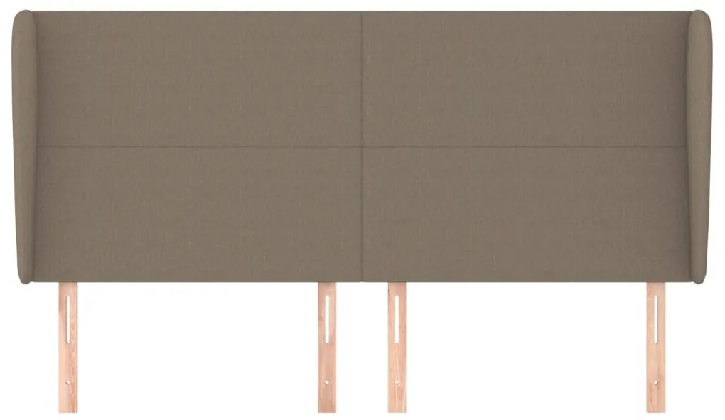 vidaXL Κεφαλάρι με Πτερύγια Taupe 183x23x118/128 εκ. Υφασμάτινο