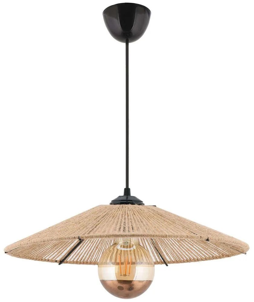 Φωτιστικό Οροφής Merten 390FLH1836 40x40x55cm 1xE27 40W Natural-Black Opviq