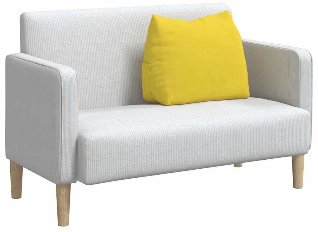 vidaXL Μαξιλάρι Πλάτης Απαλό Κίτρινο 60 x 20 x 50 εκ. ύφασμα