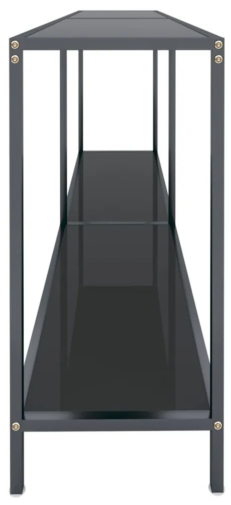 vidaXL Τραπέζι Κονσόλα Μαύρο 160 x 35 x 75,5 εκ. από Ψημένο Γυαλί