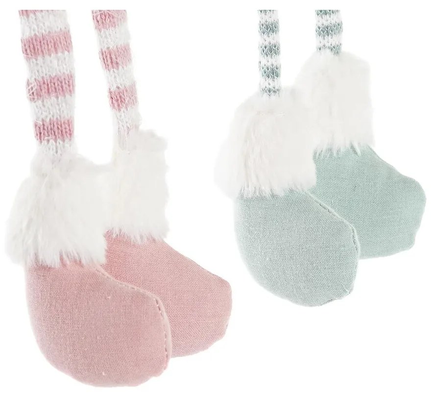 Διακοσμητική Φιγούρα DKD Home Decor Χριστουγεννιάτικο στεφάνι Νεράιδα πολυεστέρας Άγγελος (15 x 10 x 53 cm) (x2)