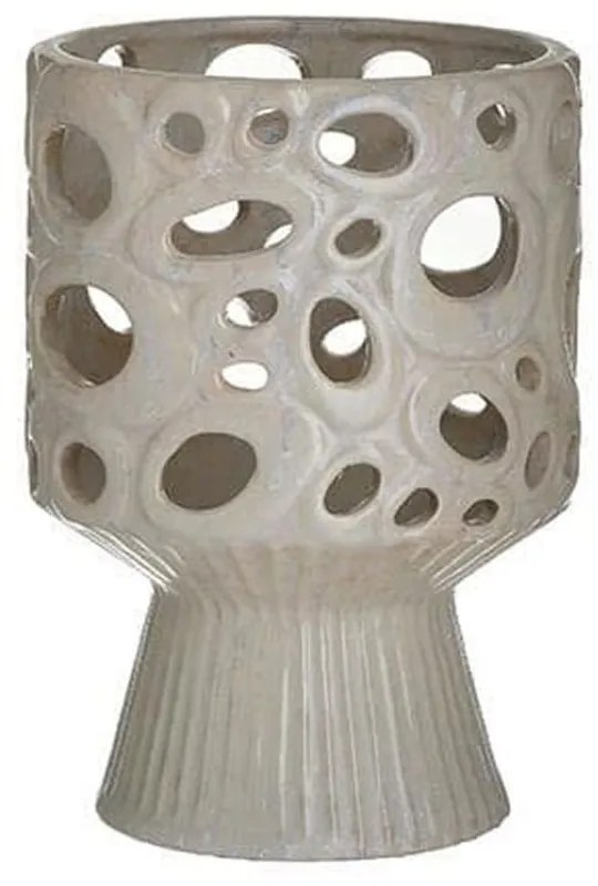 Βάζο Διάτρητο Κεραμικό 3-70-078-0021 15Χ23 Beige Inart Ceramic
