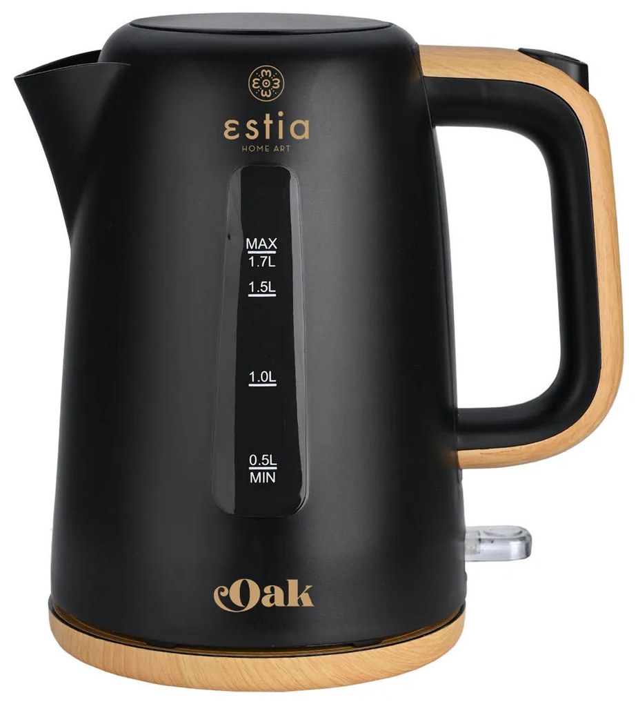 ESTIA ΒΡΑΣΤΗΡΑΣ OAK ΠΛΑΣΤΙΚΟΣ 2200w 1.7lt ΜΑΥΡΟΣ