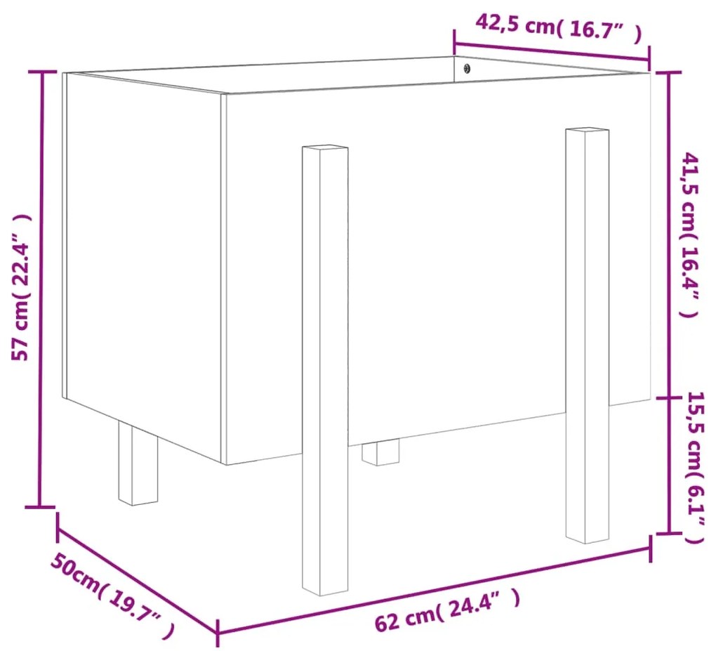 ΖΑΡΝΤΙΝΙΕΡΑ ΜΕΛΙ 62X50X57 ΕΚ. ΑΠΟ ΜΑΣΙΦ ΞΥΛΟ ΠΕΥΚΟΥ 825208