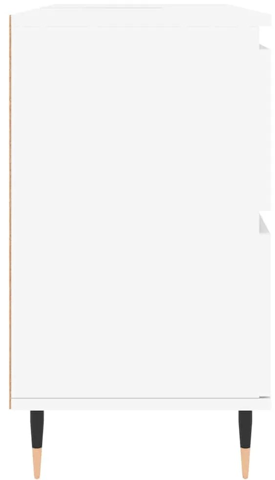 vidaXL Ντουλάπι Μπάνιου Λευκό 80 x 33 x 60 εκ. Επεξεργασμένο Ξύλο