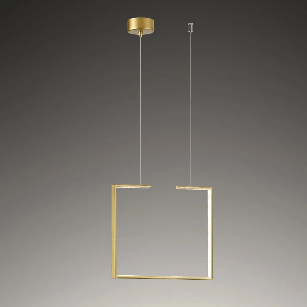 Φωτιστικό Οροφής - Ράγα 01133-05 LED 35W 3000K 3000lm/light 40x40cm Gold Luma