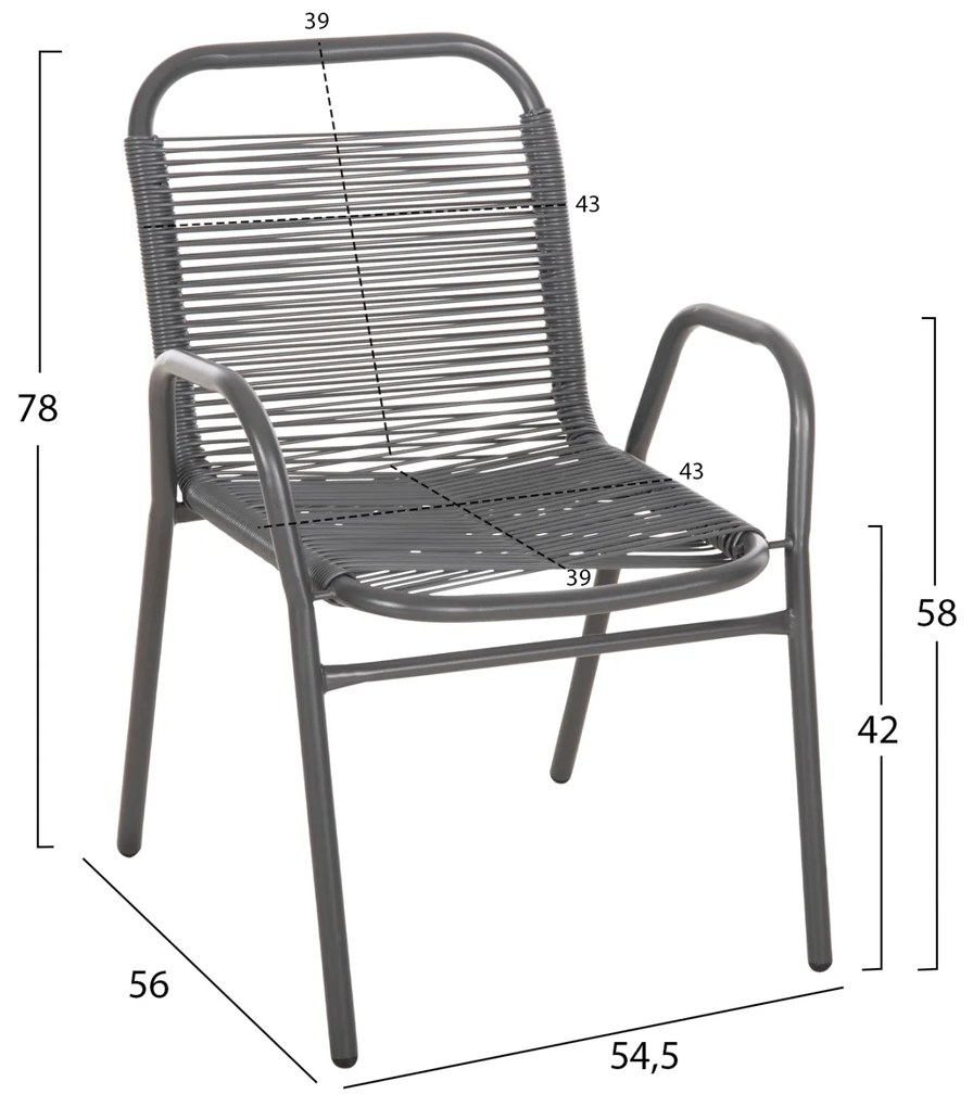 ΠΟΛΥΘΡΟΝΑ ΕΞ.ΧΩΡΟΥ AVRIL HM5968.01 ΜΕΤΑΛΛΟ ΚΑΙ ΣΥΝΘ.RATTAN ΣΕ ΓΚΡΙ 54,5x56x78Υεκ. (1 Τεμμάχια)