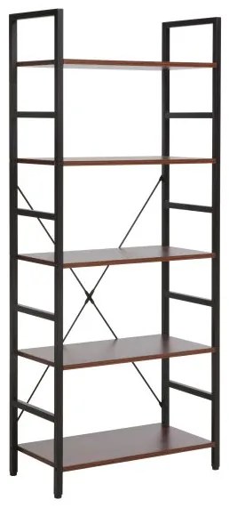REGAŁ LOFT R5 CIEMNY ORZECH/CZARNY DIOMMI-80-3893
