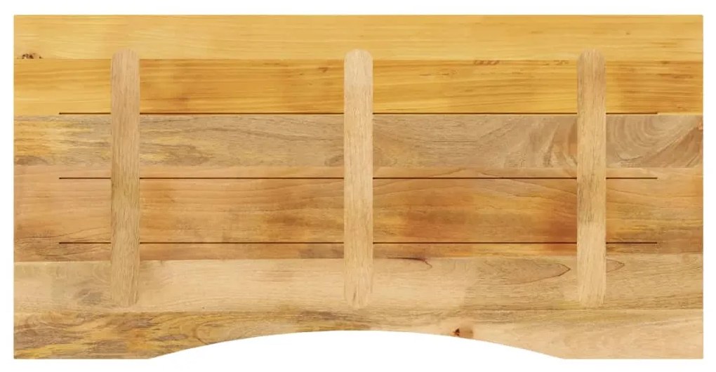 vidaXL Επιφάνεια Γραφείου Καμπύλη 140x60x2,5 εκ Μασίφ Ακατ. Μάνγκο