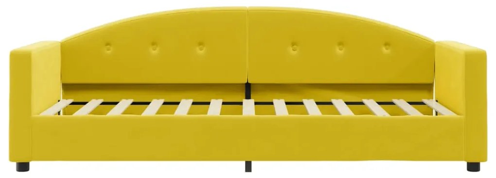 vidaXL Καναπές Κρεβάτι με Στρώμα Κίτρινο 80 x 200 εκ. Βελούδινος
