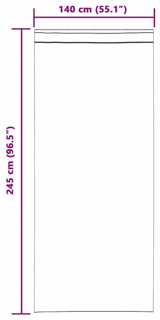 vidaXL Κουρτίνα βυσσινί 2 pcs Ανοιχτό γκρι 245 x 140 εκ. Πολυεστέρας