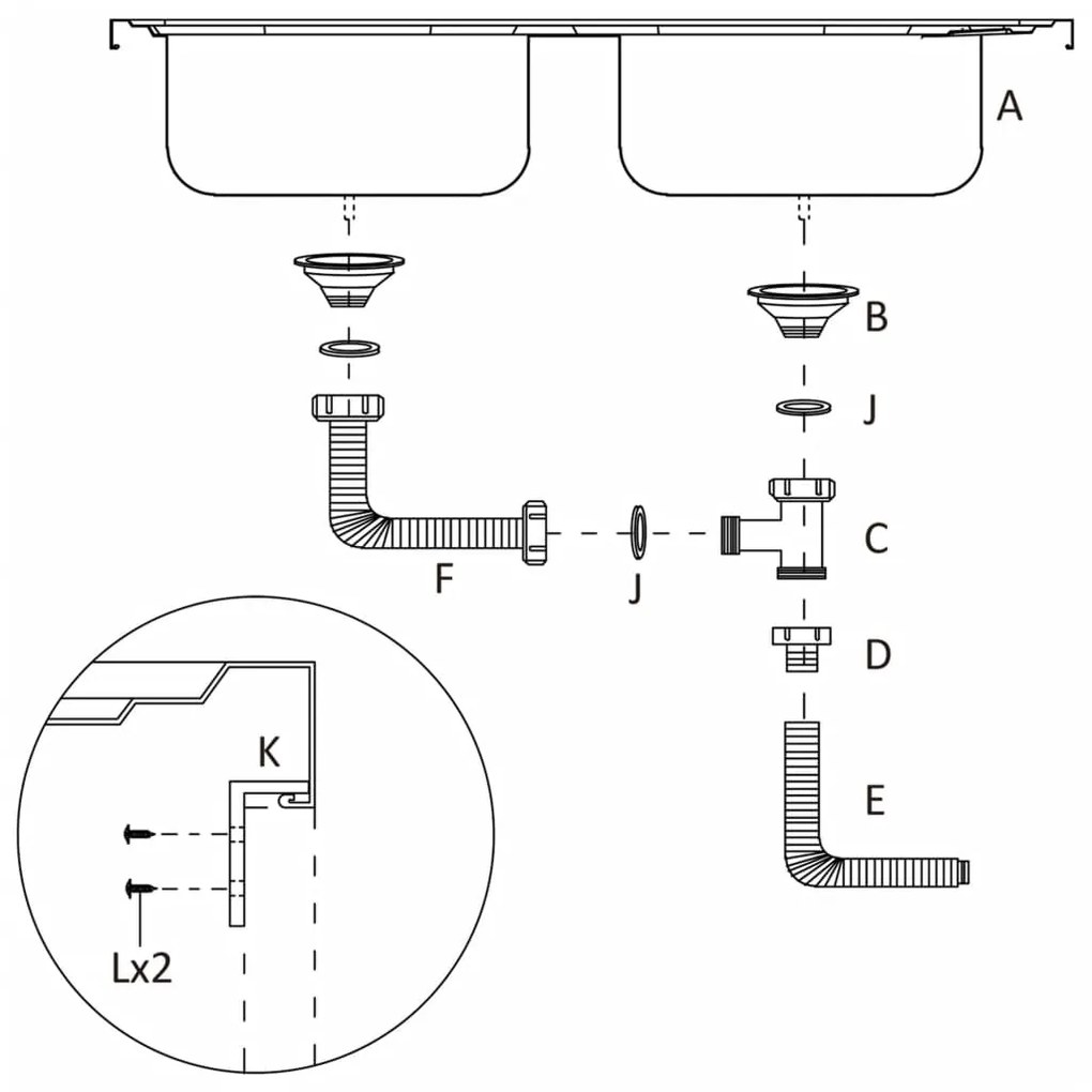 ΝΕΡΟΧΥΤΗΣ ΔΙΠΛΗ ΓΟΥΡΝΑ ΑΣΗΜΙ 1200X600X155 ΕΚ. ΑΝΟΞΕΙΔΩΤΟ ΑΤΣΑΛΙ 147239