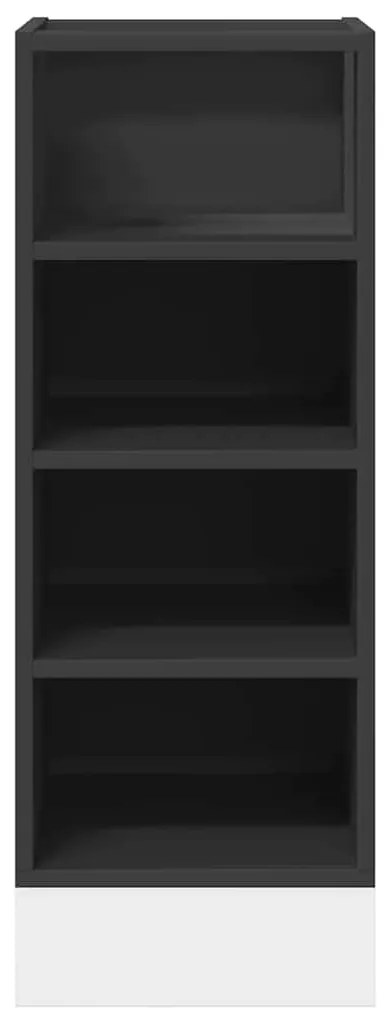 vidaXL Ντουλάπι Δαπέδου Riga Μαύρο 30x44,5x81,5 εκ. Μοριοσανίδα