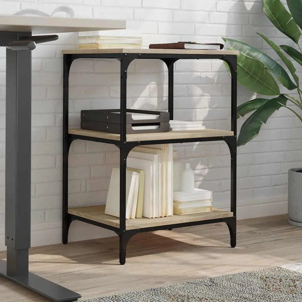 vidaXL Βάση Εκτυπωτή 3 Επιπέδων Sonoma Δρυς 50x41x75 εκ Επεξ. Ξύλο