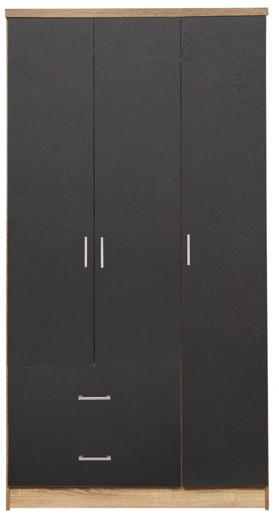 ΝΤΟΥΛΑΠΑ 3ΦΥΛΛΗ ME 2 ΣΥΡΤΑΡΙΑ CAESAR HM340.04 SONAMA ΜΕ ΓΚΡΙ 89x42,5Χ181εκ.