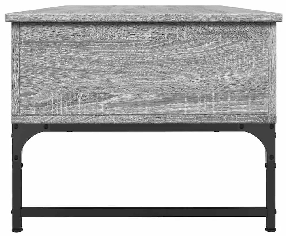 vidaXL Τραπεζάκι Σαλονιού Γκρι Sonoma 100x50x40 εκ. Επ. Ξύλο & Μέταλλο