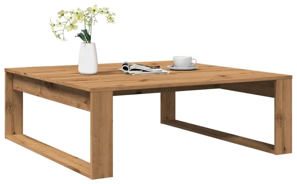 Τραπεζάκι Σαλονιού Artisan Δρυς 100x100x35 εκ. Επεξ. Ξύλο