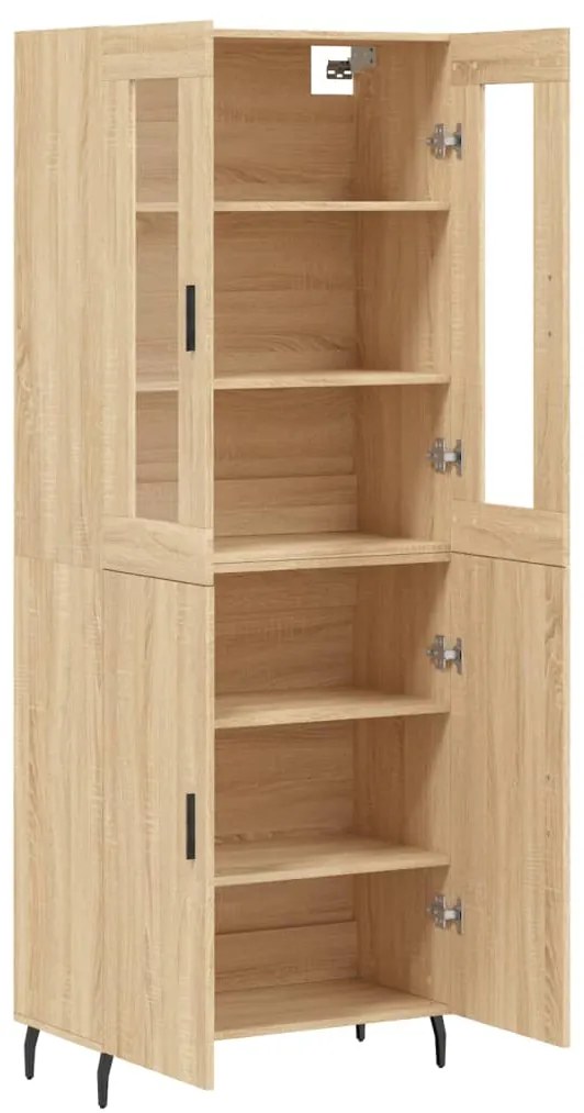 vidaXL Ντουλάπι Sonoma δρυς 69,5 x 34 x 180 εκ. από Επεξεργασμένο Ξύλο