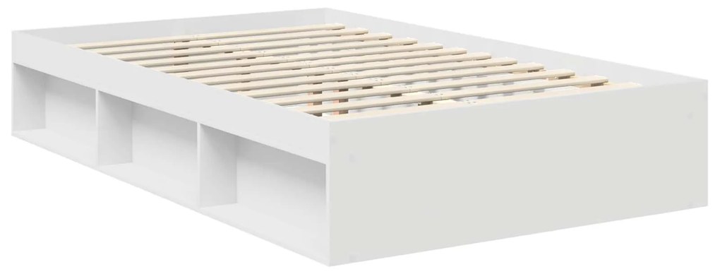 vidaXL Σκελετός Κρεβατιού Λευκό 120 x 190 cm Επεξεργασμένο ξύλο