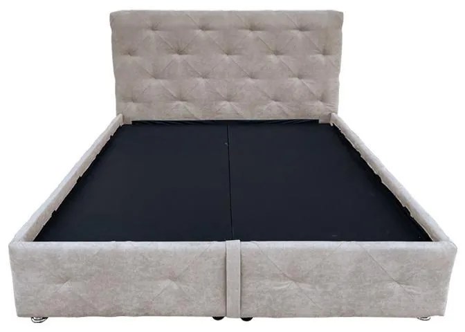 Επενδυμένο Κρεβάτι Libert Fylliana με Πάτωμα Μπέζ 160x200 εκ. 170x220x110 εκ.