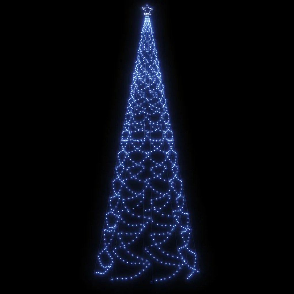 vidaXL Χριστουγεννιάτικο Δέντρο Μπλε 5 μ. 1400 LED με Μεταλλικό Στύλο