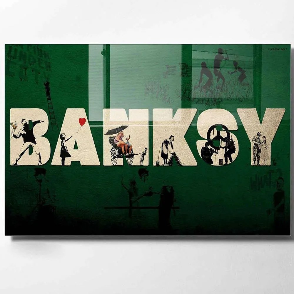 Πίνακας Γυάλινος 123BZM1708 100x70cm Multi Wallity Οριζόντιοι Glass