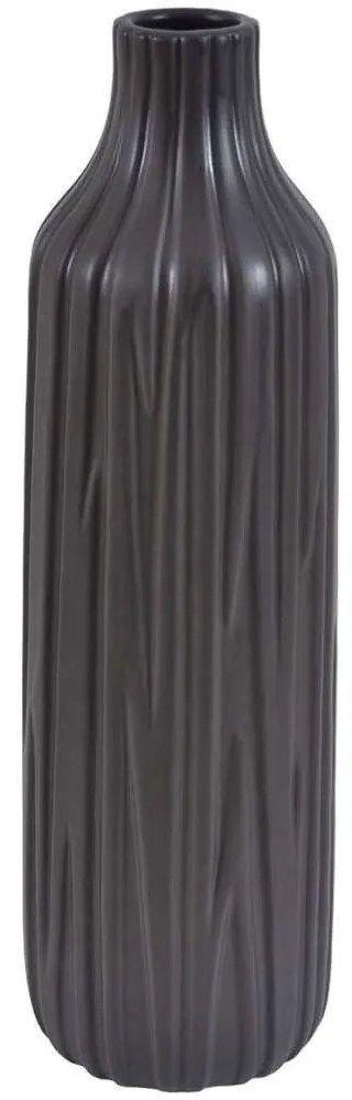 Βάζο Ανάγλυφο 832774 16,5x16,5x58cm Anthracite Ankor Ceramic