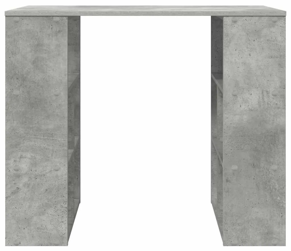 vidaXL Γραφείο με ράφι Γκρι 90 x 50 x 75 εκ. Επεξεργασμένο ξύλο