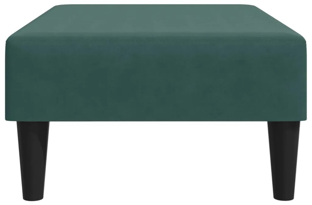 vidaXL Υποπόδιο Σκούρο Πράσινο 77x55x31 εκ. Βελούδινο