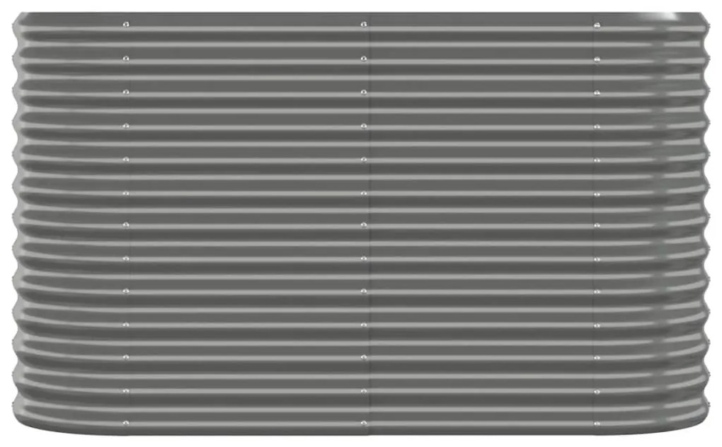 vidaXL Ζαρντινιέρα Γκρι 114x40x68 εκ. Ατσάλι με Ηλεκτρ. Βαφή Πούδρας