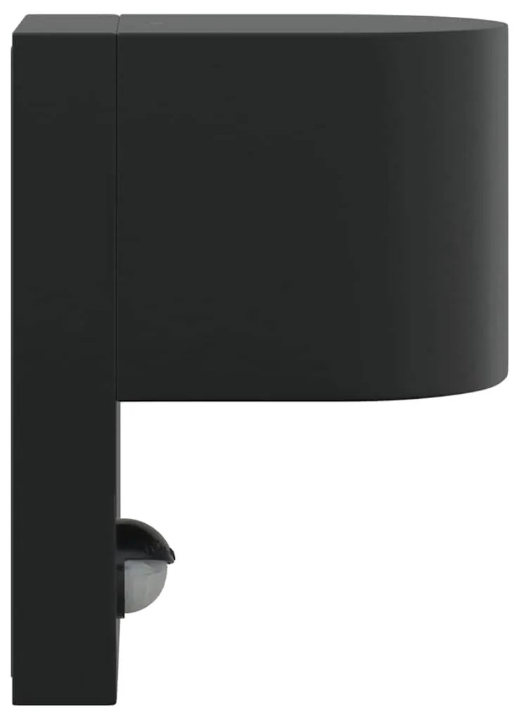 vidaXL Εξωτερικά Φωτιστικά Τοίχου 2 pcs Μαύρο 12 x 7 x 15 εκ.