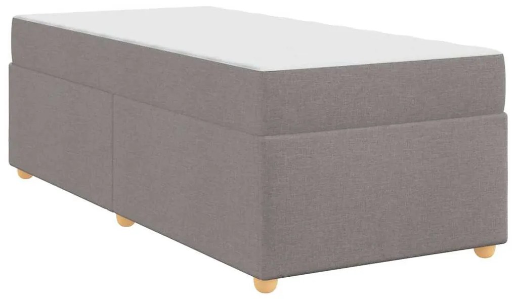 vidaXL Σκελετός Κρεβατιού με στρώμα Taupe 90 x 190 cm Τσέπες ελατηρίων