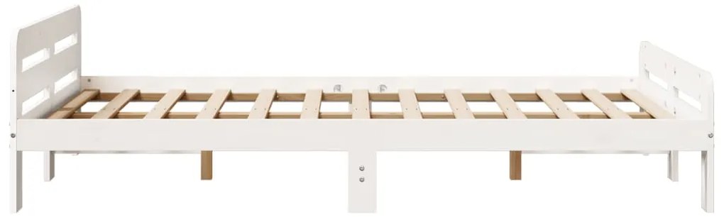 vidaXL Σκελετός Κρεβ. Χωρίς Στρώμα Λευκό 120x190 εκ Μασίφ Πεύκο