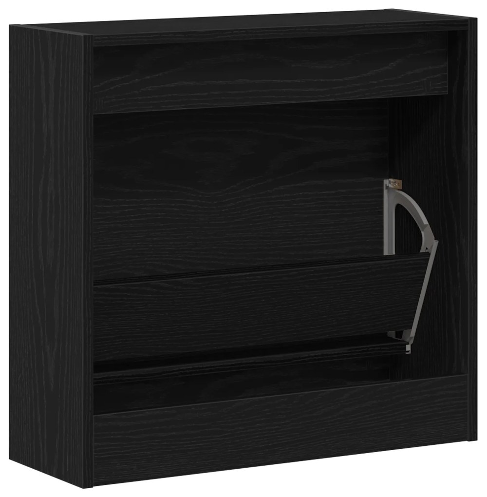 vidaXL Ντουλάπα Παπουτσιών  Μαύρο Δρυς 60x21x57 εκ Επεξεργασμένο Ξύλο