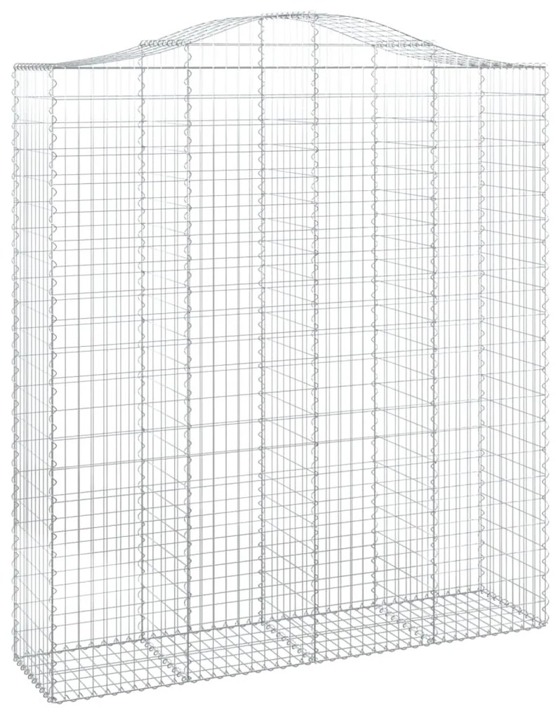 vidaXL Συρματοκιβώτια Τοξωτά 15 τεμ. 200x50x220/240 εκ. Γαλβαν. Ατσάλι